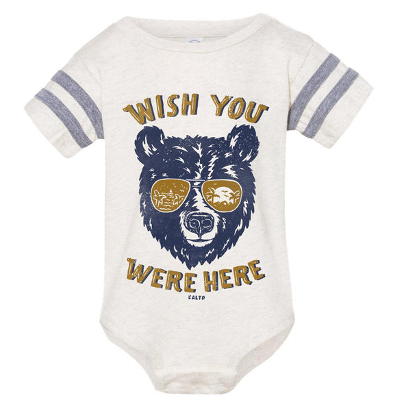 Wish You Were Here Stripes Baby Onesie-CA LIMITED