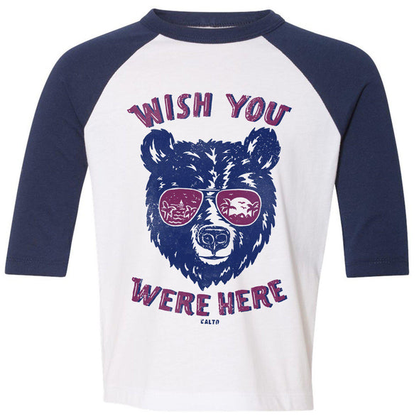 Wish You Were Here Toddler Baseball Tee-CA LIMITED