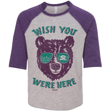 Wish You Were Here Toddler Baseball Tee-CA LIMITED