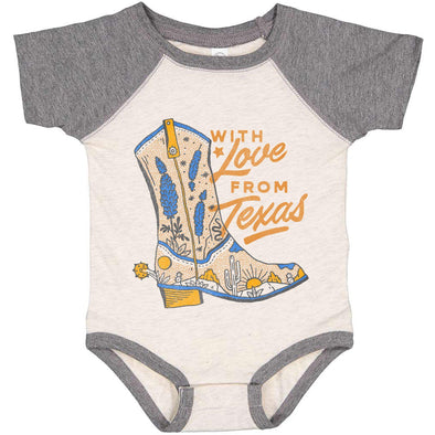 With Love TX Baseball Baby Onesie-CA LIMITED