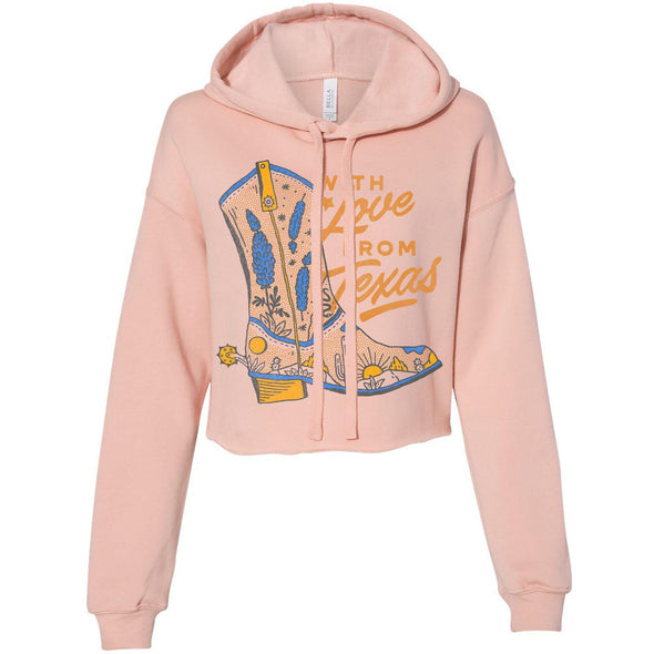 With Love TX Cropped Hoodie-CA LIMITED